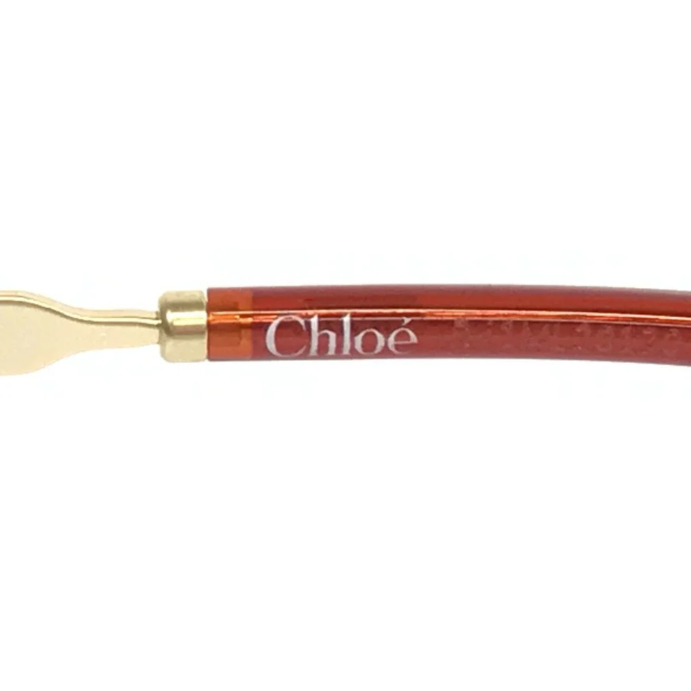 Chloe Eyeglasses Frames CH0361OA 004 Burgundy Clear Red Gold Asian Fit 52-18-145